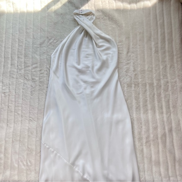 SHOW ME YOUR MUMU Jasmine Halter Maxi Dress in Ivory Luxe Satin - Picture 5 of 12